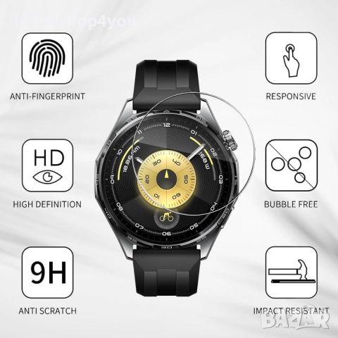Стъклен Протектор за Часовник Huawei Watch GT6 46mm, снимка 5 - Смарт гривни - 51913034