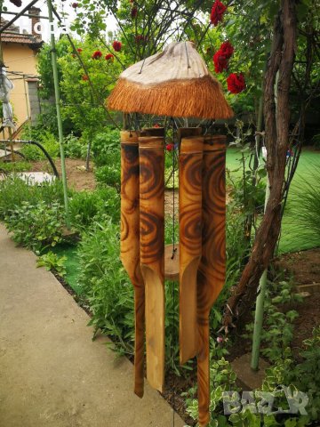 Вятърни звънци от дърво Кокос , снимка 1 - Градински мебели, декорация  - 32679181