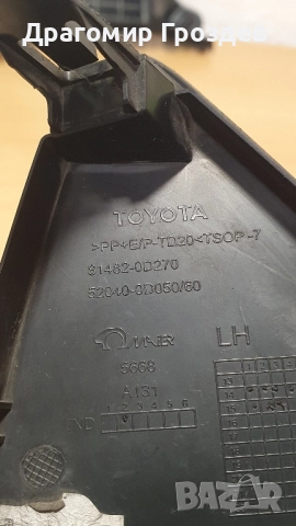 Лява решетка около фалогена за Toyota Yaris / Тойота Ярис (2014-2017), снимка 5 - Части - 52527988