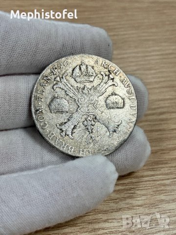 1 кроненталер 1796 г, Австрийска Нидерландия - сребърна монета, снимка 4 - Нумизматика и бонистика - 43474167