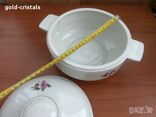 Стар български порцелан супник, снимка 4 - Антикварни и старинни предмети - 33271172