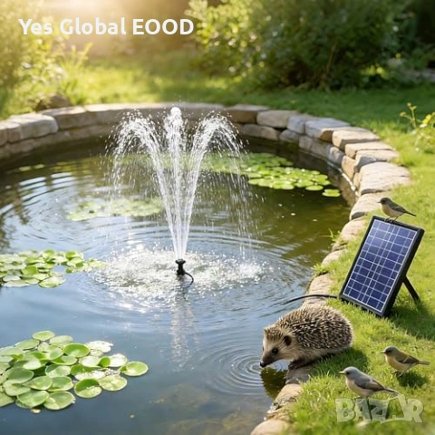 Biling 7.5W соларна фонтан помпа с батерия, снимка 7 - Друга електроника - 53441974