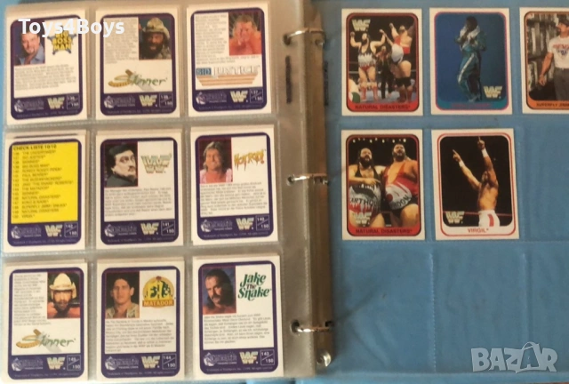 Merlin Vintage WWF Trading Cards Complete Album 1991, снимка 4 - Колекции - 53337024