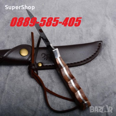 УНИКАТ  испански колекционерски Нож Browning с Калъф естествена кожа, снимка 5 - Ножове - 32552985