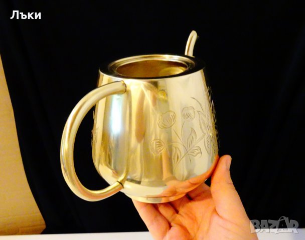 Чайник,кана Британска Индия,никелово сребро,маркировка. , снимка 7 - Антикварни и старинни предмети - 26433685