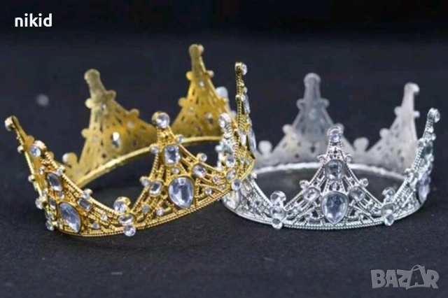 Корона Тиара пластмасова с камъни за украса декор на торта парти, снимка 6 - Други - 35093830