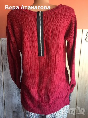 🌺Stradivarius,пуловерче в цвят бордо,м размер