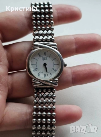Сребърен часовник на Loisir by Oxette , снимка 4 - Дамски - 52378828