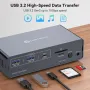 FQuanmap 4K120Hz USB C Докинг Станция с KVM превключвател за 2 монитора и 2 лаптопа, снимка 6
