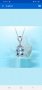 Висулка сребърна с аквамарин 925, снимка 1 - Колиета, медальони, синджири - 27339102