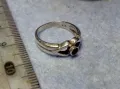 СТАР АНГЛИЙСКИ СРЕБЪРЕН ПРЪСТЕН СРЕБРО 925 с ГНЕЗДО За ВГРАЖДАНЕ на СКЪПОЦЕНЕН КАМЪК 47545, снимка 9