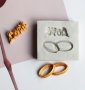 Love малки сватбени халки пръстени пръстен силиконов молд форма декорация украса фондан торта мъфини