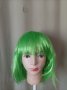 Неоново зелена перука с бретон , снимка 4