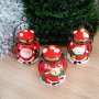Мини коледен фенер светеща керамична фигура за украса, снимка 4