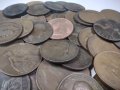 Голям лот монети от едно пени, снимка 1