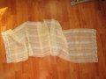 Стара ръчно тъкана кърпа,носия,дантела,копринен кенар, снимка 4
