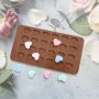 4 вида плитки релефни сърца сърце силиконов молд форма декор украса торта фондан шоколад мъфини, снимка 4
