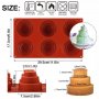 3D 6 бр Триетажна торта на етажи малки кексчета мъфини силиконов молд форма фондан шоколад гипс, снимка 4