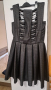 Черна кожена рокля Megz, снимка 1 - Рокли - 44877769
