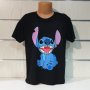 Нова черна детска тениска с дигитален печат Стич (Stitch), снимка 1 - Детски тениски и потници - 38168214
