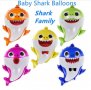 5 цвята голям Бебе Акули Baby Shark фолио фолиев балон хелий и въздух парти рожден ден, снимка 1