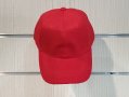 Нова изчистена шапка с козирка в червен цвят, снимка 4