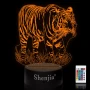 Холограмна 3D LED лампа Тигър-дистанционно управление 16 цвята+други режими на управление, снимка 1