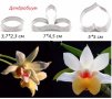 5 Вид Дендробиум Орхидея 3 части метални резци направа изработка на цвете украса декорация торта, снимка 1 - Форми - 26302560