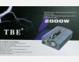 Висококачeствен инвертор за камион, автобус TBE 24 V-220V, 2000W, снимка 4