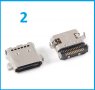 USB Type-C Female , 24р / 16р / 6p - конектор , букса, снимка 3