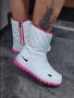 🤩Уникални стилни дамски бели зимни боти с розово🤩, снимка 3
