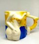 Керамична сувенирна чаша за подарък на мъж, гола жена