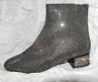 Дамски боти с камъчета Сваровскицвят тъмен сив-металик, снимка 1