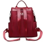 Модерна червена раница с компактен размер – 32×13×33 см, снимка 2