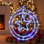 Въртяща се LED Коледна Декорация – Магически светлинен ринг за празничен уют, снимка 7