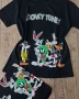 Тениска с принт на Looney Tunes в черен цвят Л размер, снимка 2