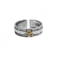 Египетски сребърен пръстен, снимка 2 - Пръстени - 39446434