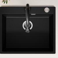 Кухненска Мивка от гранит модел Осло XL 500 x 590 mm - Графит, снимка 5 - Други - 38337592