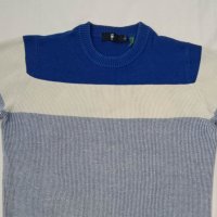 G-STAR RAW оригинален пуловер S памучен Block Stripe R Knit, снимка 2 - Пуловери - 40166930