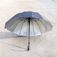 2542 Класически черен чадър, 16 спици, 92см, снимка 5 - Други - 35425407