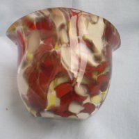 Декоративна дълбока стъклена купа Многоцветно стъкло  Мурано, снимка 2 - Други ценни предмети - 40148474