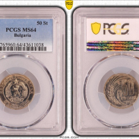 50 стотинки 1959 PCGS MS64 България, снимка 3 - Нумизматика и бонистика - 36115560