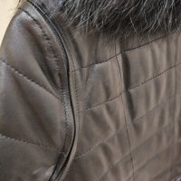 Дамско палто/елек естествена кожа и лисица , снимка 3 - Палта, манта - 43056468