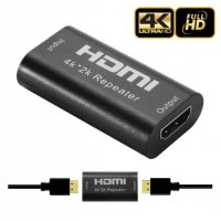 Букса за усилване на сигнала, активна, HDMI(ж), 4K, UHD, 40m, снимка 1 - Друга електроника - 32506761