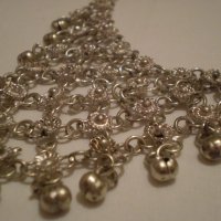 Ретро накит -колие филигран бял метал, снимка 5 - Антикварни и старинни предмети - 35184570