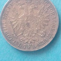 1 Florin 1861 г. Австрия,сребрна., снимка 2 - Нумизматика и бонистика - 43460088