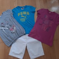 Детски блузи Puma,Benetton,Breezer," 7 for all mankind" и къс панталон Benetton 12 г.момиче, снимка 1 - Детски комплекти - 25282286