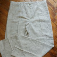 Копринен панталон с висока талия в меланж - България / голям размер , снимка 4 - Панталони - 32746088