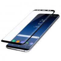 Стъклен протектор за Samsung Galaxy S9+  S9 Plus G965 FullFace черен Black скрийн протектор, снимка 1 - Фолия, протектори - 21524070