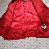 Червено ленено сако, снимка 5 - Сака - 25854578